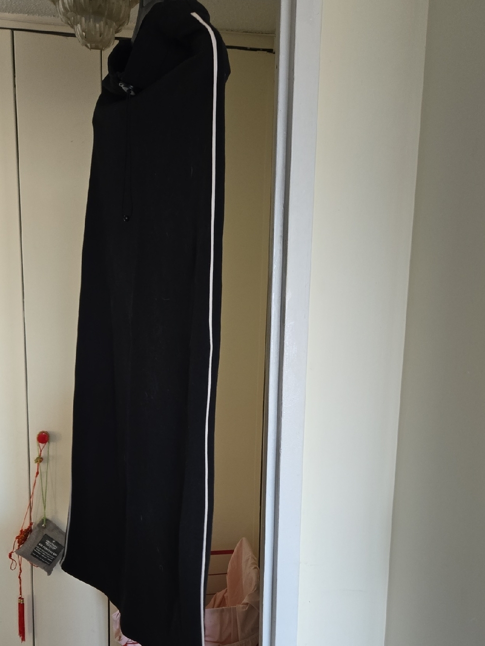 Express Black Skirt Set with White Side Stripe Accent